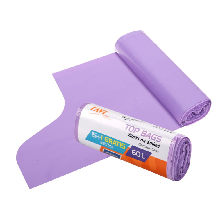 Worki na śmieci wiązane 60L Top Bags 16 sztuk  RAVI